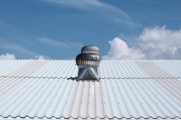 ventilation turbine on the roof that functions as air circulation inside the building