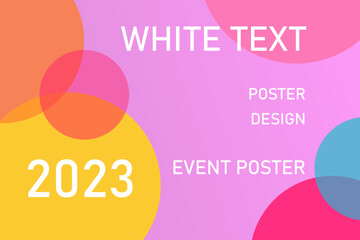 Modern bold colorful poster template