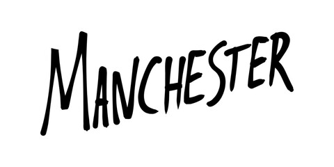 Manchester city name handwriting