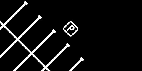 Top view of carpark illustration © tutti_frutti