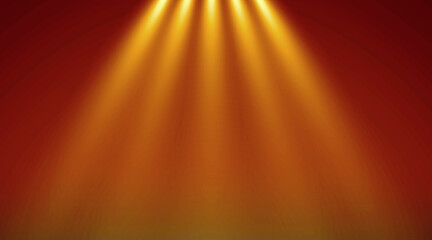 Spotlights illuminate empty stage