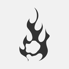 Popular and trending black and white vector fire ornament objects 2023 for tshirts, long sleeves, hoodies, parkas, streetwear, apparel and pajamas. Hand drawing of cool vector fire.