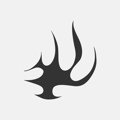 Popular and trending black and white vector fire ornament objects 2023 for tshirts, long sleeves, hoodies, parkas, streetwear, apparel and pajamas. Hand drawing of cool vector fire.