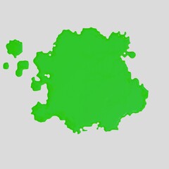 Green painted splatter