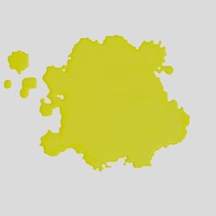 Yellow painted splatter