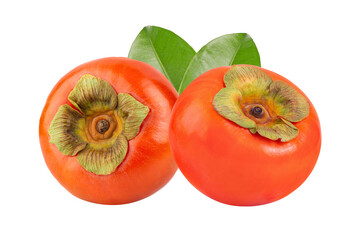 fresh ripe persimmons isolated on transparent png