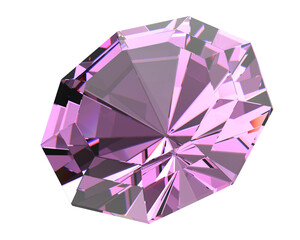 3d illustration of a colored diamond