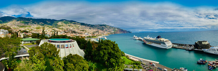 View of Funchal, the capital of Madeira Island, Portugal 
