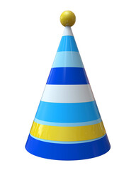 3d illustration of a colored hat for party