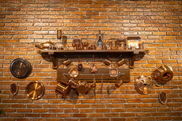 Space-Saving Solutions: Iconic Images of Shelves and Hanging Containers on Walls