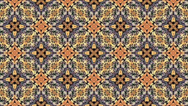 Colored and seamless African pattern, illustration 
