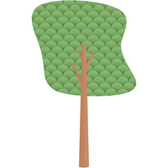 Flat Circle Themed Tree Nature Aesthetic Collection Set
