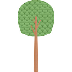 Flat Circle Themed Tree Nature Aesthetic Collection Set
