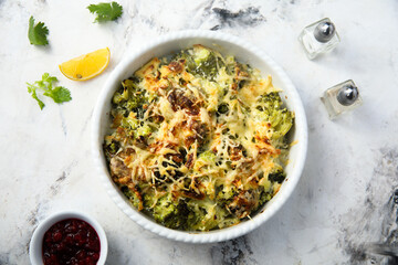 Homemade broccoli bake with cheese