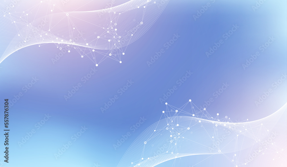 Poster global communication network concept. social network communication in the global business. big data 