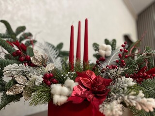 christmas decoration with candles