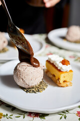 Beautiful and tasty food on a plate