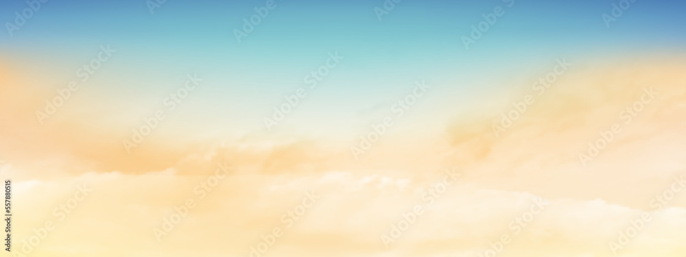 Wall mural blue sky and white soft clouds floated in the sky on a clear day. beautiful air and sunlight with cl