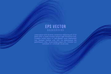 Abstract blue wave design, background, vector communication concept, overlapping, blank space
