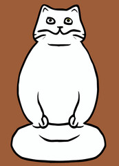 Illustration of cat practicing yoga. High quality illustration