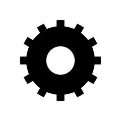 Cogwheel or gear icon. Simple cog wheel for industrial mechanism. Settings icon. Vector Illustration