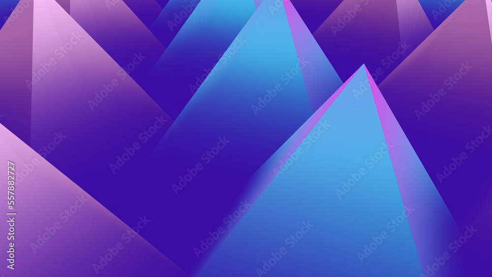 Wall mural 3D Rendering geometric Triangle rotate background. Dynamic shapes composition. 3d Polygons. 
