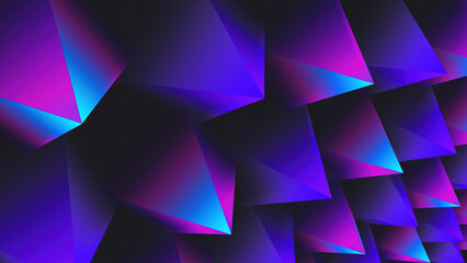 3D Rendering geometric Triangle rotate background.Dynamic shapes composition. 3d Polygons.