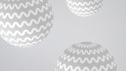 White Ball Abstract Mottled Background 3D Rendering - 4K Full HD Seamless Loop With Alpha Channel