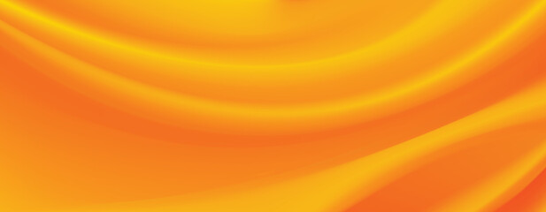 Smooth elegant yellow silk or satin luxury cloth texture can use as wedding background. Luxurious Christmas background or New Year background. 3d Vector illustration.