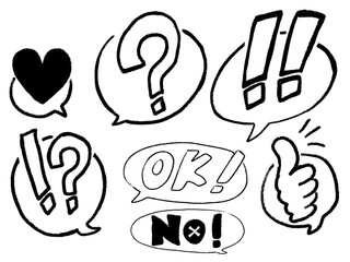 Obraz premium はてなマーク吹き出しマーク