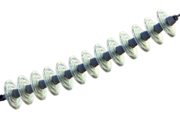 Outdoor power plant - electrical substation equipment, isolated on a white background