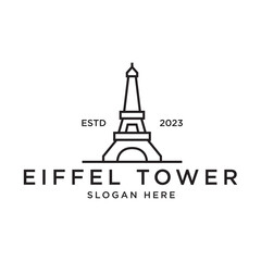eiffel tower inspiration illustration logo design