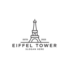 eiffel tower inspiration illustration logo design