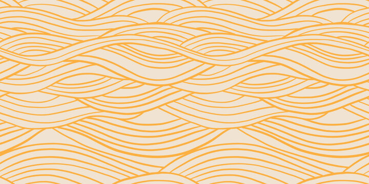 Spaghetti seamless vector food pattern.