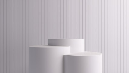 Abstract minimal product display. podium and white geometric background for product presentation....