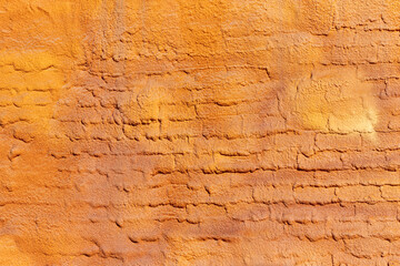 orange insulating polyurethane projection on wall