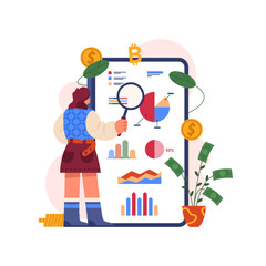 Cryptocurrency or cryptocoin, vector illustration.