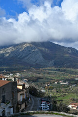 Fototapeta na wymiar View of Montesarchio, a small town in the province of Benevento, Italy.