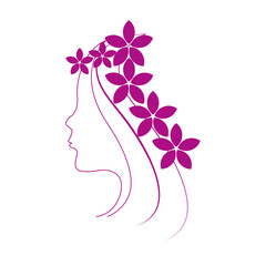 Creative female concept logo vector.