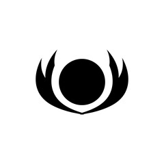 Fire ball creative logo vector.