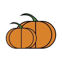 Pumpkin flat icon logo vector.