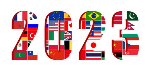 2023,各国の国旗、PNG