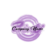 Water color purple concept logo vector.
