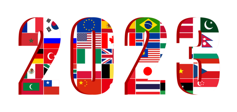 2023,各国の国旗、PNG