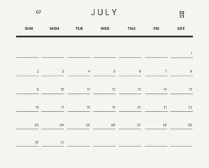 printable planner minimalist elegant 2023 calendar