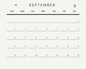 printable planner minimalist elegant 2023 calendar