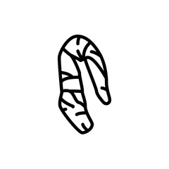 Beef tenderloin color line icon. Cutting meat.