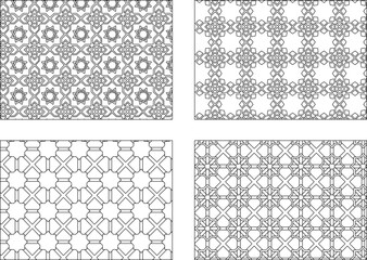 seamless vector illustration sketch of black and white baground