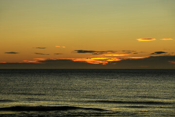 Sunrise on the beach in Cabo de Gata, Almeria