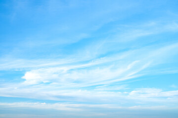 Beautiful Nature clear blue sky with with cloud texture background.wallpaper with copy space for text.